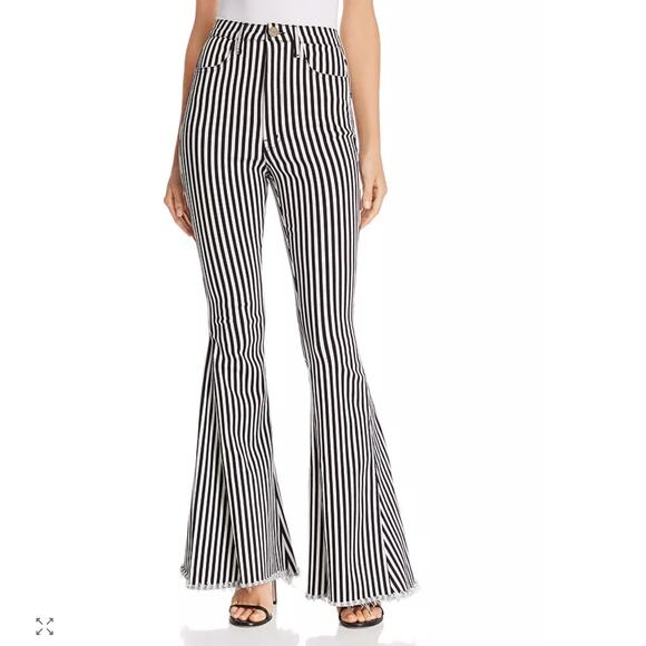 Show Me Your MuMu Denim - Show Me Your Mumu Berkeley Striped Flare Bellbottom Jeans Women's Size 29